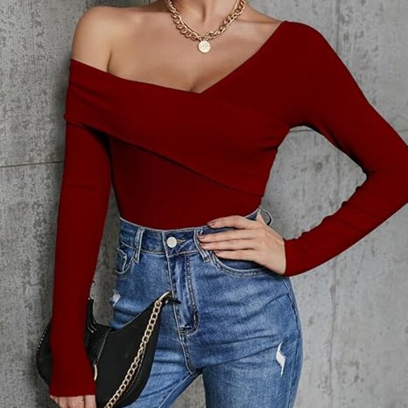 G by Guess Red Sparkly Top XS - Picture 1 of 7